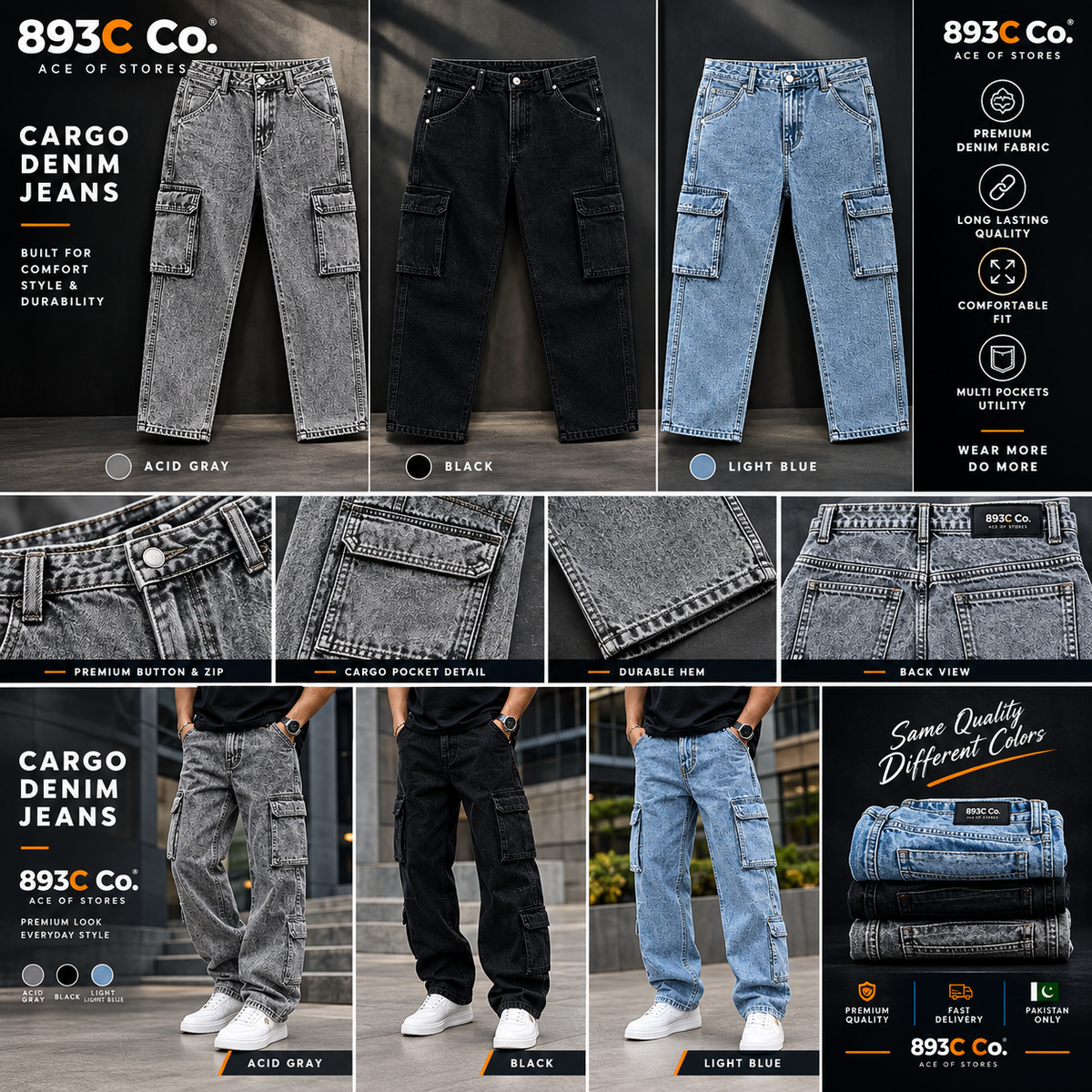 Men's Cargo Jeans