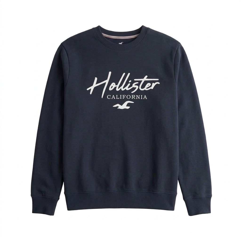 893C Co. Premium Hollister Fleece Sweatshirt - Navy Blue