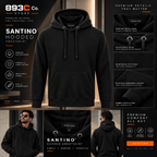 Santino Black Pullover Hoodie – Men’s Casual Wear