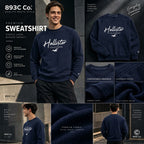 893C Co. Premium Hollister Fleece Sweatshirt - Navy Blue