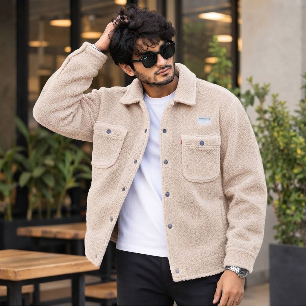Mens Premium Sherpa Fleece Jacket