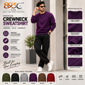 A promotional product graphic for an 893C Co. premium crewneck sweatshirt.