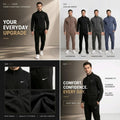 Men's Premium Zip-Up Tracksuit Set – Modern Fit, Everyday Comfort