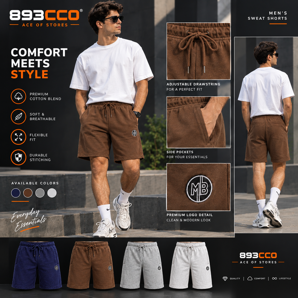 Men's Premium Cotton Sweat Shorts – Everyday Comfort Collection