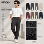 Pull&Bear Men’s Casual Trousers – Adjustable Drawstring & Zipper Pockets
