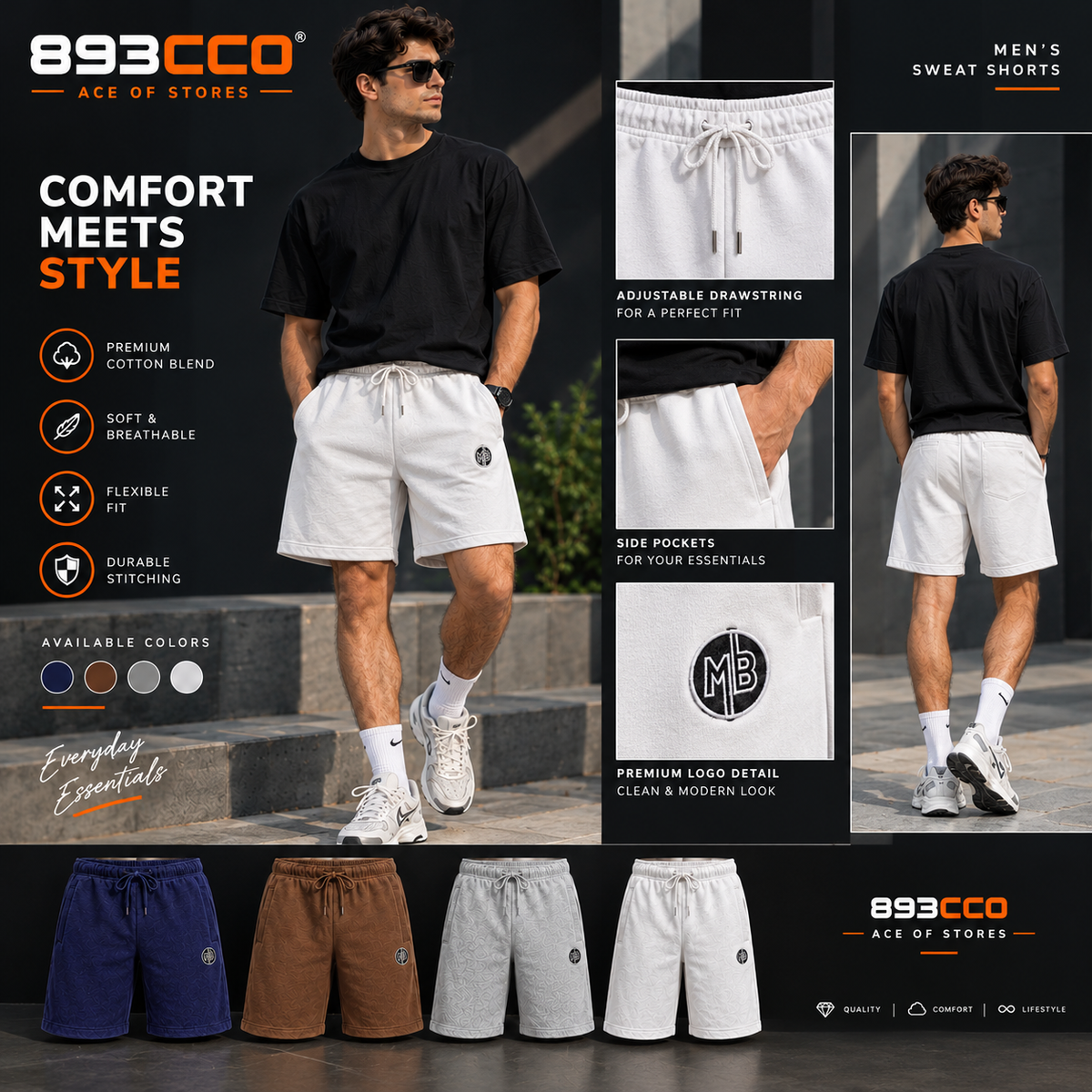 Men's Premium Cotton Sweat Shorts – Everyday Comfort Collection